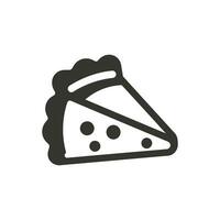 Pie Slice Icon on White Background - Simple Vector Illustration