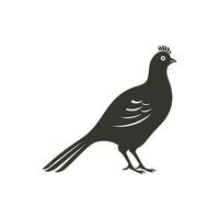 Pheasant Icon on White Background - Simple Vector Illustration