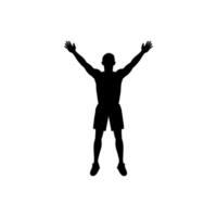 Winning Pose Icon on White Background - Simple Vector Illustration