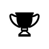 Trophy Cup Icon on White Background - Simple Vector Illustration