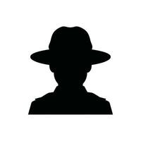 Forest Ranger Icon on White Background - Simple Vector Illustration