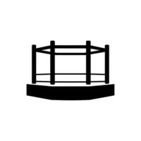 Boxing Ring Icon on White Background - Simple Vector Illustration