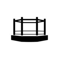 boxeo anillo icono en blanco antecedentes - sencillo vector ilustración