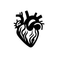 cardiología icono en blanco antecedentes vector