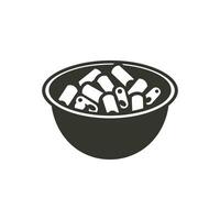 Pasta Salad Icon on White Background - Simple Vector Illustration