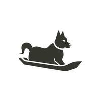 Dog sled Icon on White Background - Simple Vector Illustration