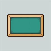 Pixel art illustration Chalkboard. Pixelated Whiteboard. Chalkboard whiteboard pixelated for the pixel art game and icon for website and video game. old school retro. vector