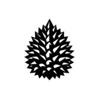 Durian icono aislado en blanco antecedentes vector