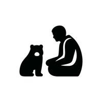 Animal Trainer Icon on White Background - Simple Vector Illustration