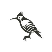 abubilla pájaro icono en blanco antecedentes - sencillo vector ilustración