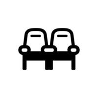 Front Row Seats Icon on White Background - Simple Vector Illustration