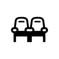 Front Row Seats Icon on White Background - Simple Vector Illustration