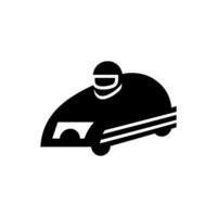 Bobsledding Icon on White Background - Simple Vector Illustration