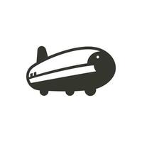 Zeppelin Icon on White Background - Simple Vector Illustration