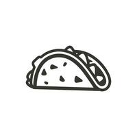 taco icono en blanco antecedentes - sencillo vector ilustración