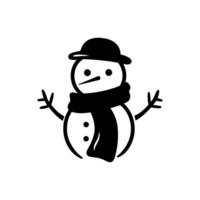 Snowman scarf icon - Simple Vector Illustration