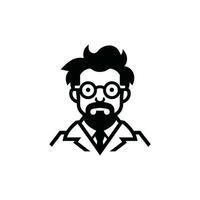 Scientist Icon on White Background - Simple Vector Illustration