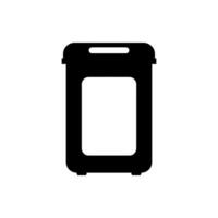 Waste container icon on white background vector