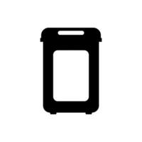 Waste container icon on white background vector