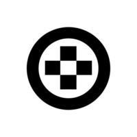 Checkers Icon on White Background - Simple Vector Illustration