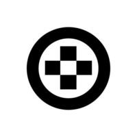 Checkers Icon on White Background - Simple Vector Illustration