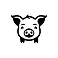 Small pig icon isolated on white background vector