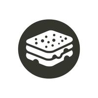 Cheese Toastie Icon on White Background - Simple Vector Illustration