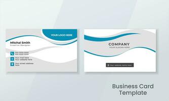 Business card design template, Clean professional business card template, visiting card, business card template. vector