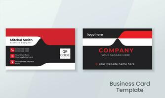 Business card design template, Clean professional business card template, visiting card, business card template. vector