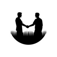 Farmers Shaking Hands icon isolated on white background vector