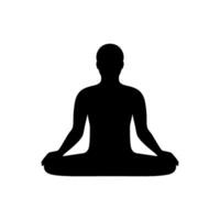 yoga estera icono en blanco antecedentes - sencillo vector ilustración
