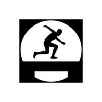 Parkour Icon on White Background - Simple Vector Illustration