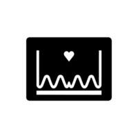 Heartbeat icon on white background vector