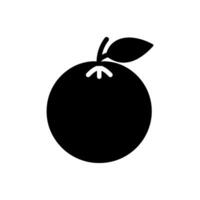 naranja Fruta icono aislado en blanco antecedentes vector