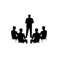 Coaches Meeting Icon on White Background - Simple Vector Illustration