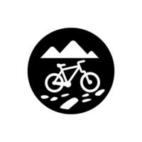 andar en bicicleta sendero icono en blanco antecedentes - sencillo vector ilustración