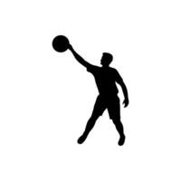 Discus Throw Icon on White Background - Simple Vector Illustration