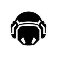 Sparring Helmet Icon on White Background - Simple Vector Illustration