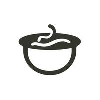 Soup Icon on White Background - Simple Vector Illustration