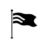 golf bandera icono en blanco antecedentes - sencillo vector ilustración