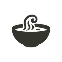 pho sopa icono en blanco antecedentes - sencillo vector ilustración