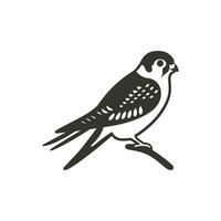 American kestrel bird Icon on White Background - Simple Vector Illustration