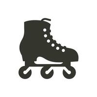 rodillo patines icono en blanco antecedentes - sencillo vector ilustración