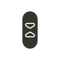 Skateboard Icon on White Background - Simple Vector Illustration