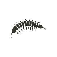 Centipede Insect Icon on White Background - Simple Vector Illustration