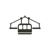 Cable car Icon on White Background - Simple Vector Illustration