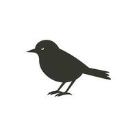 curruca pájaro icono en blanco antecedentes - sencillo vector ilustración