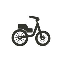 Tricycle Icon on White Background - Simple Vector Illustration