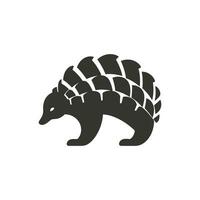 Pangolin Icon on White Background - Simple Vector Illustration