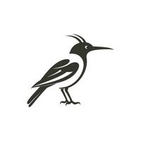 Hoopoe bird Icon on White Background - Simple Vector Illustration